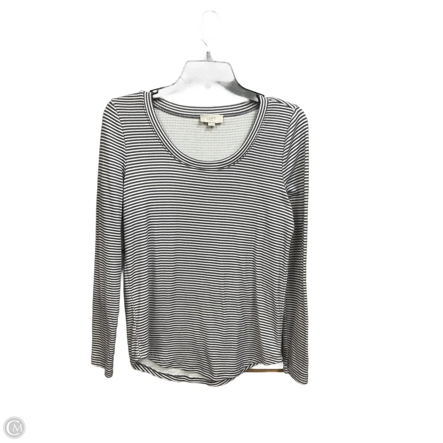 Top Long Sleeve By Loft In Striped Pattern, Size: S