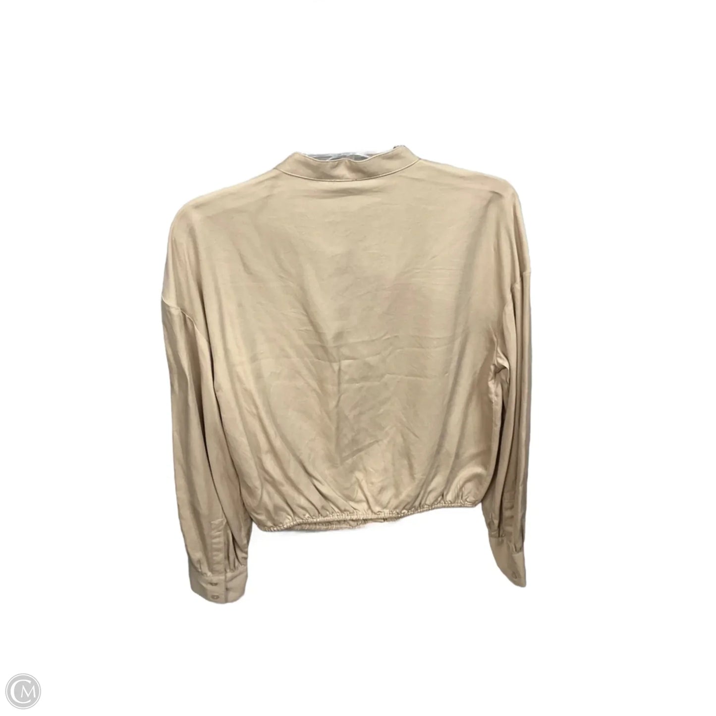 Blouse Long Sleeve By Express In Tan, Size: M
