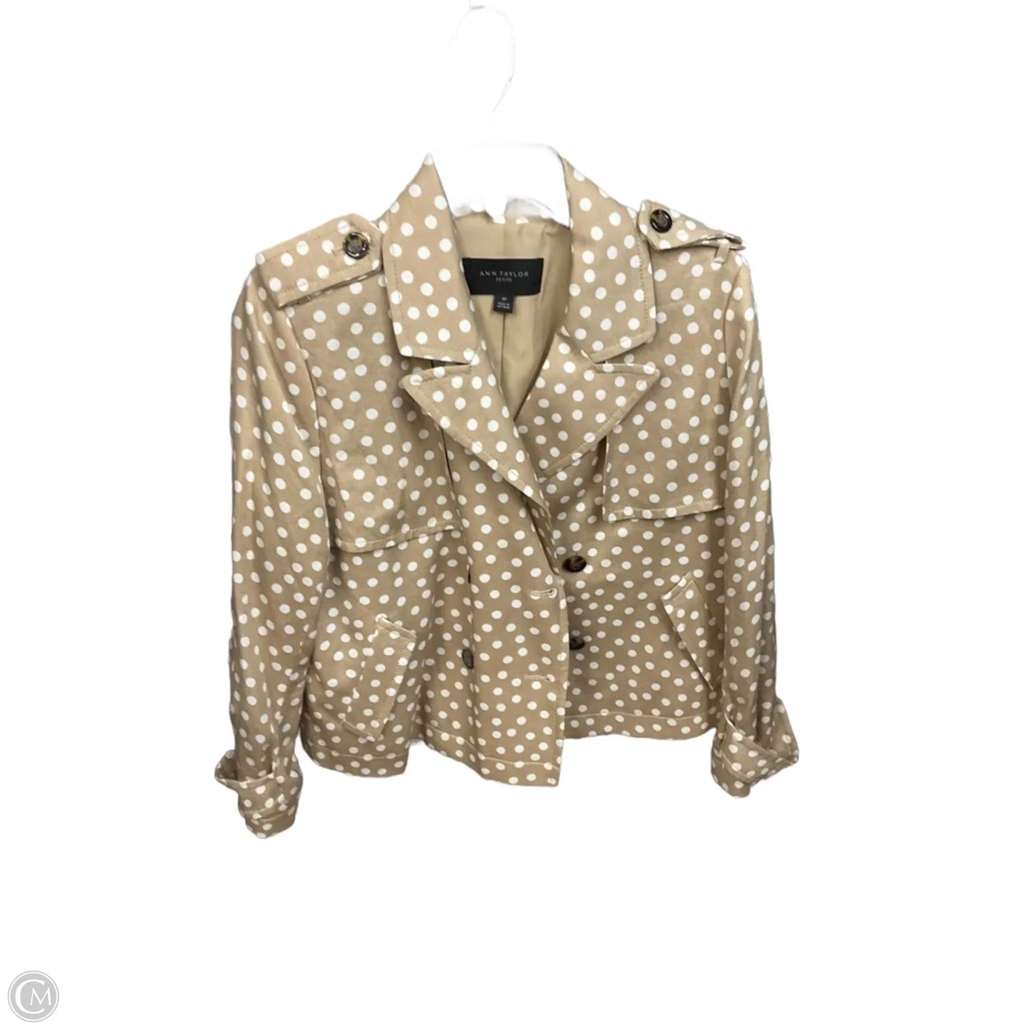 Blazer By Ann Taylor In Polkadot Pattern, Size: Mp