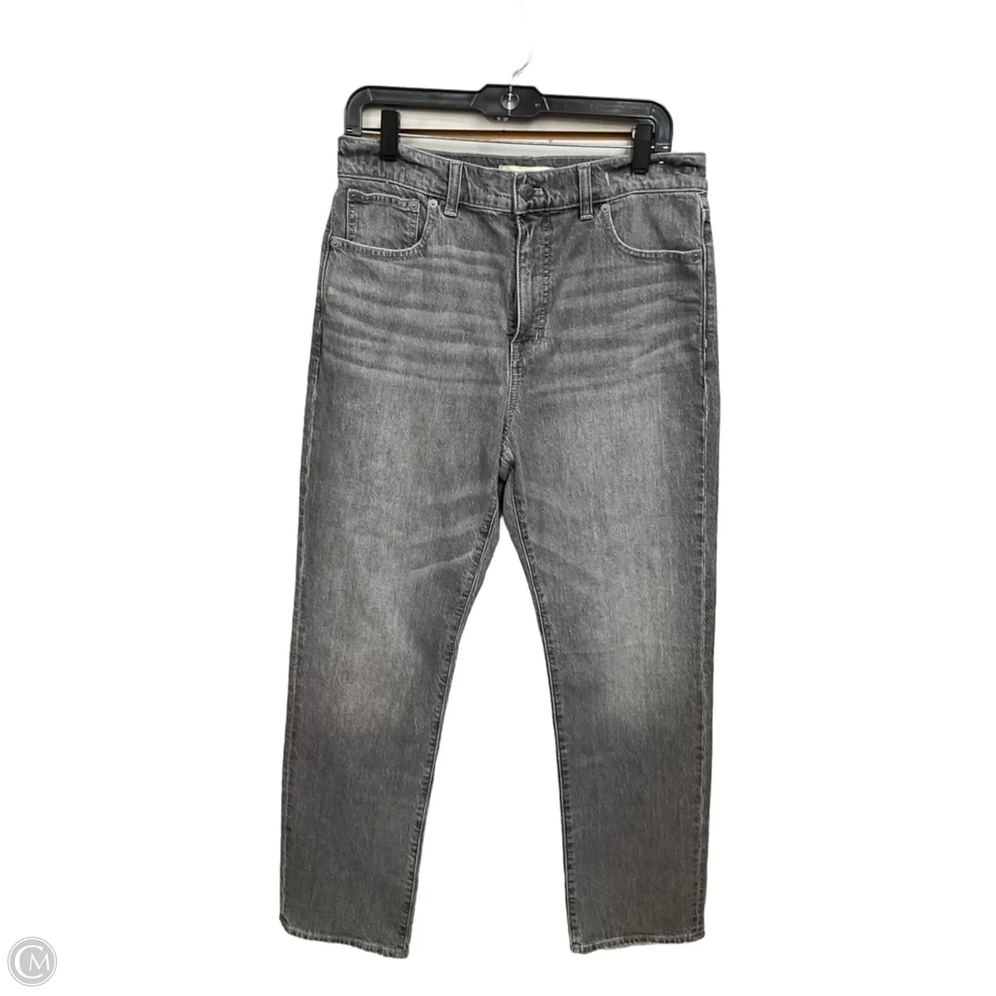 Jeans Straight By Madewell In Grey Denim, Size: 8
