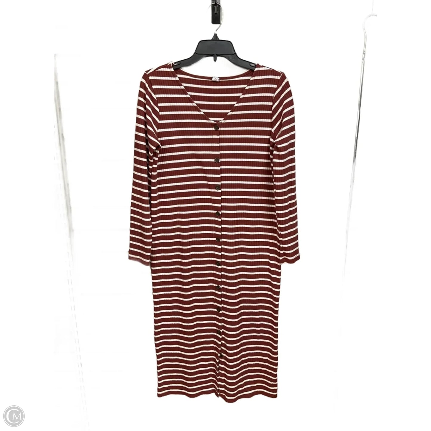 Dress Casual Midi By Old Navy In Striped Pattern, Size: S