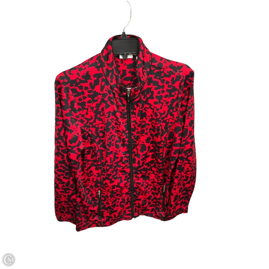 Athletic Jacket By Zenergy By Chicos In Camouflage Print, Size: L