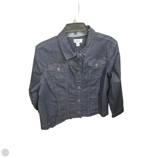 Jacket Denim By Croft And Barrow In Blue Denim, Size: Xlp