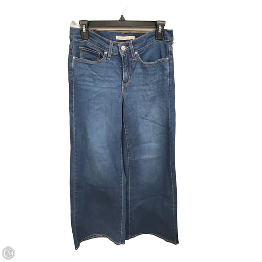 Jeans Wide Leg By Levis Signature In Blue Denim, Size: 4