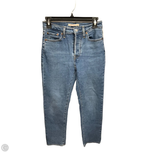 Jeans Straight By Levis Signature In Blue Denim, Size: 4
