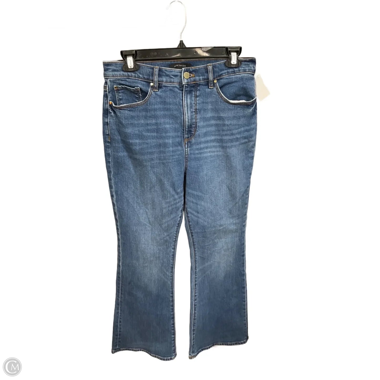 Jeans Flared By Ann Taylor In Blue Denim, Size: 6p