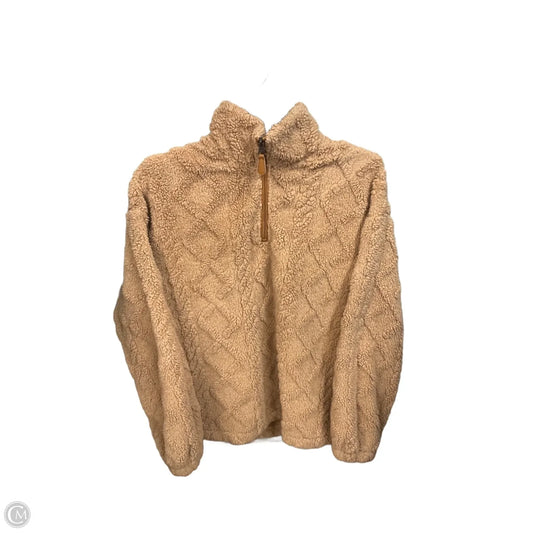 Jacket Faux Fur & Sherpa By Pink Lily In Tan, Size: M