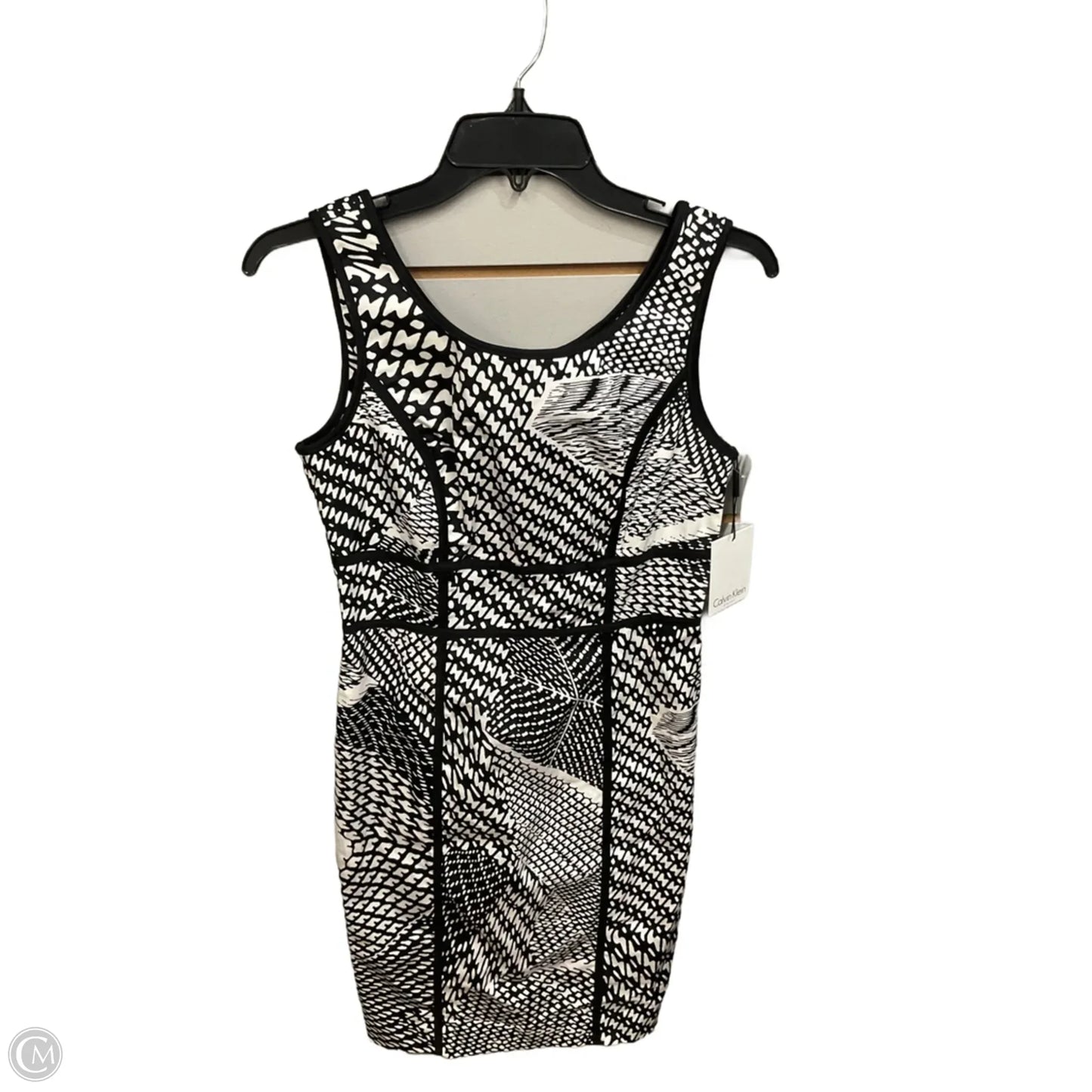 Dress Casual Short By Calvin Klein In Black & White, Size: S