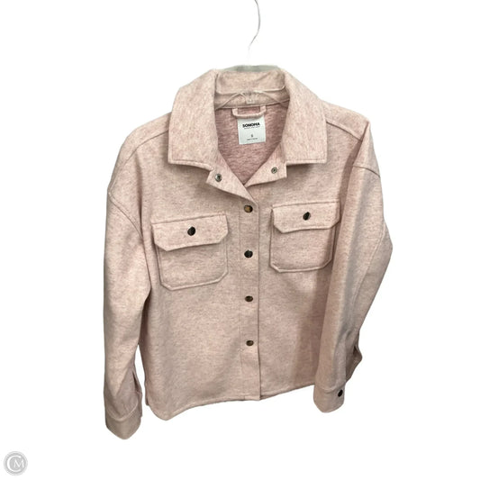 Jacket Shirt By Sonoma In Pink, Size: S