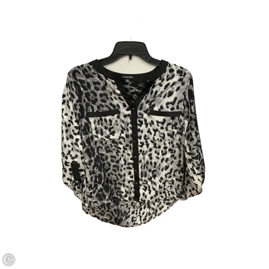 Blouse Long Sleeve By Notations In Animal Print, Size: S