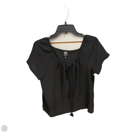 Top Short Sleeve By Bobeau In Black, Size: S