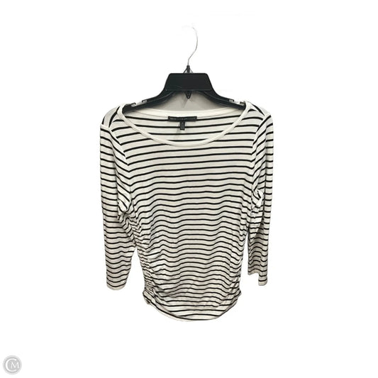 Top 3/4 Sleeve By White House Black Market In Striped Pattern, Size: M
