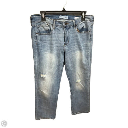 Jeans Straight By Banana Republic In Blue Denim, Size: 12