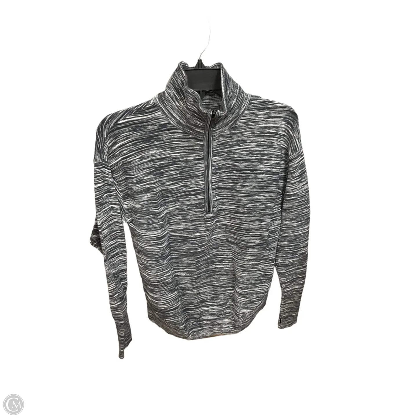 Athletic Top Long Sleeve Collar By Offline By Aerie In Green & White, Size: Xxs