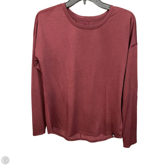 Athletic Top Long Sleeve Crewneck By The North Face In Maroon, Size: M