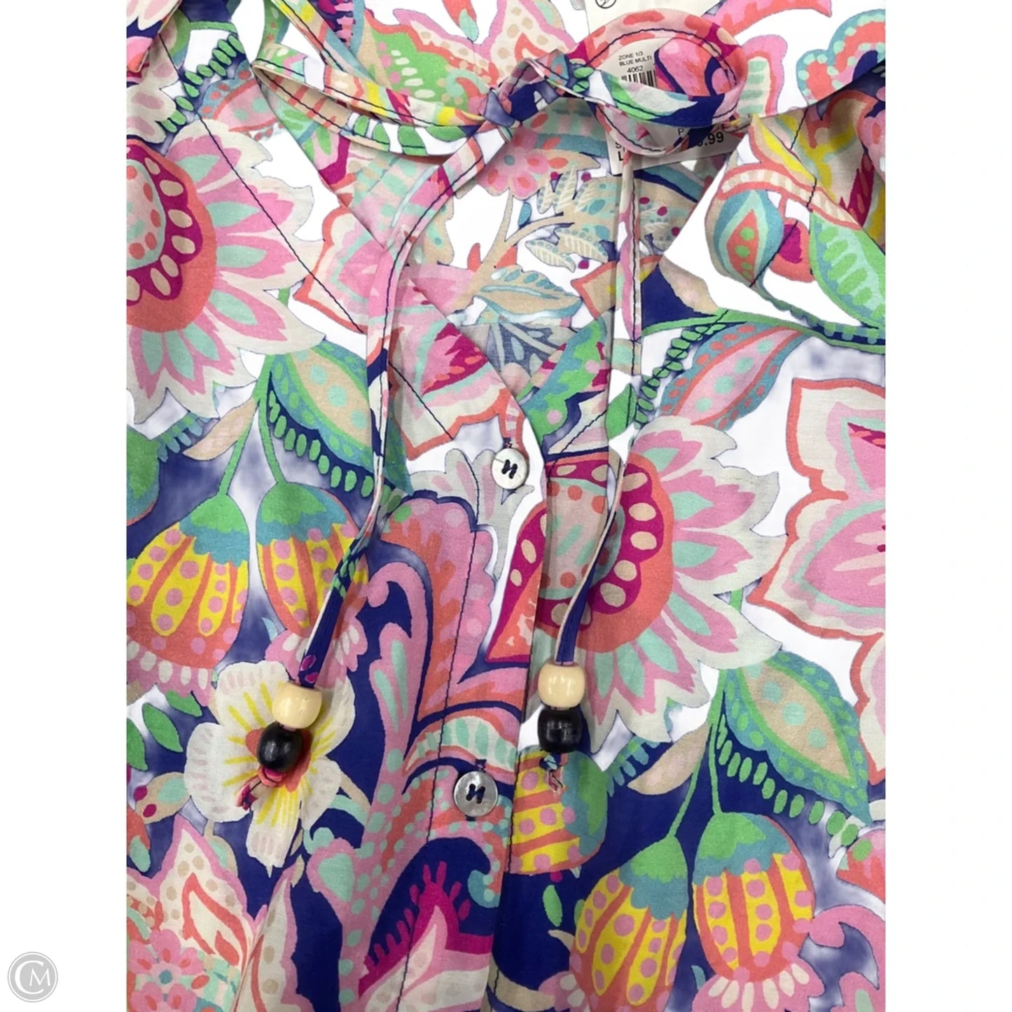 Blouse Long Sleeve By Fate In Floral Print, Size: L