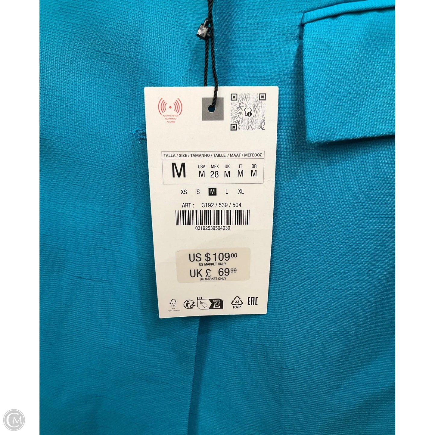 Blazer By Zara In Blue, Size: M