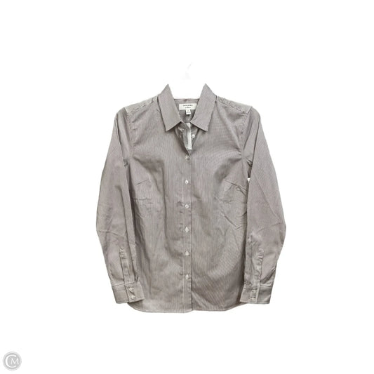 Blouse Long Sleeve By Banana Republic In Striped Pattern, Size: Xs