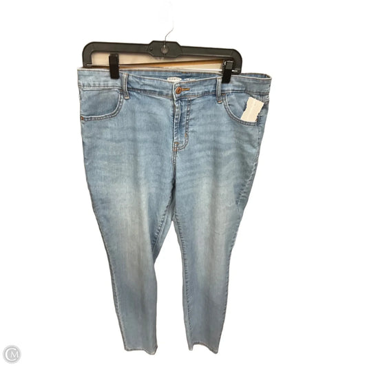 Jeans Skinny By Old Navy In Blue Denim, Size: 14