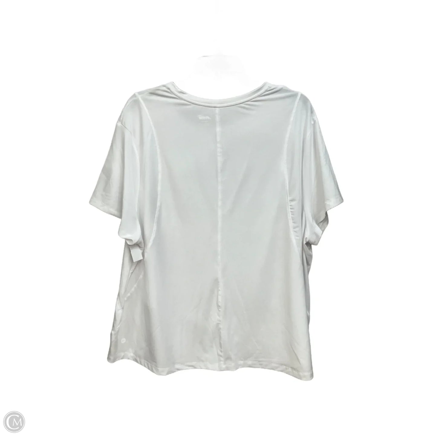 Athletic Top Short Sleeve By Avia In White, Size: 3x