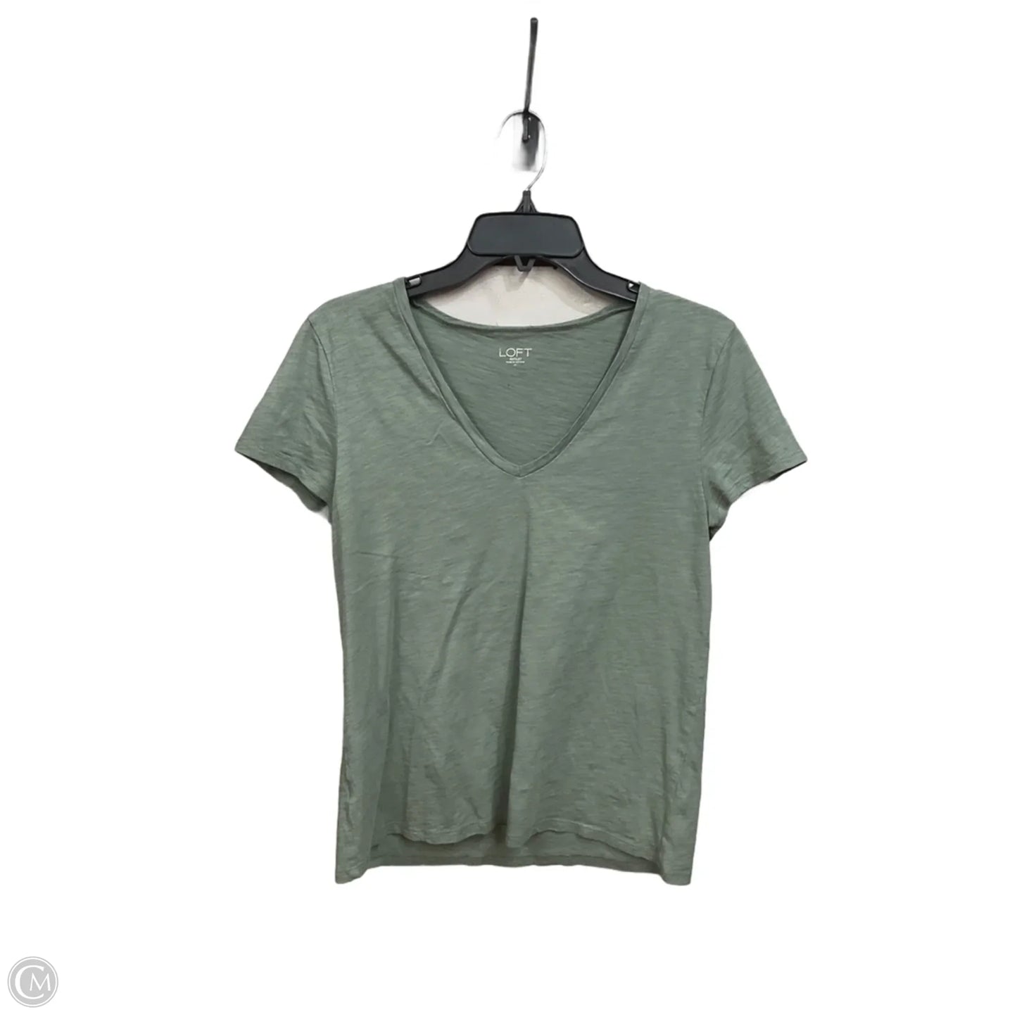 Top Short Sleeve Basic By Loft In Green, Size: M