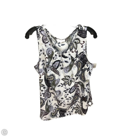 Top Sleeveless By Loft In Paisley Print, Size: L