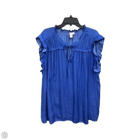Top Sleeveless By Joie In Blue, Size: 3x