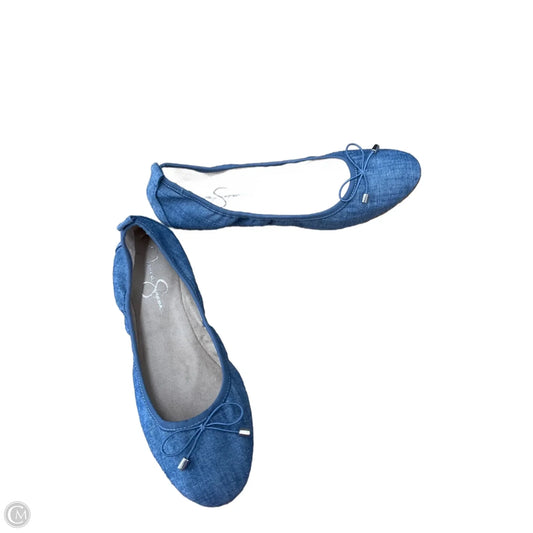 Shoes Flats By Jessica Simpson In Blue Denim, Size: 9.5