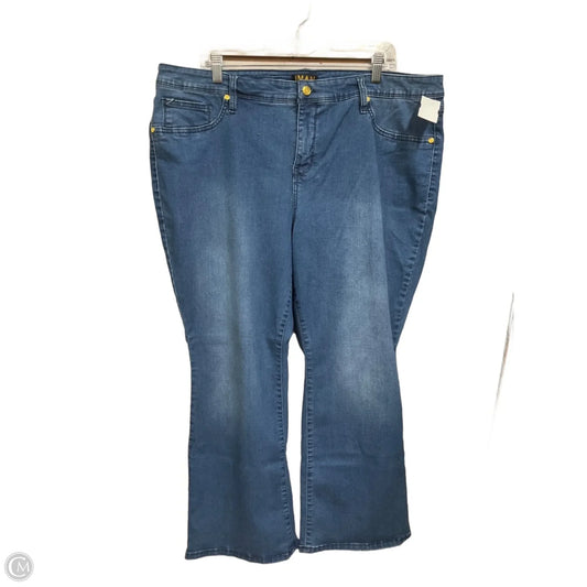 Jeans Boot Cut By Iman Hsn In Blue Denim, Size: 22
