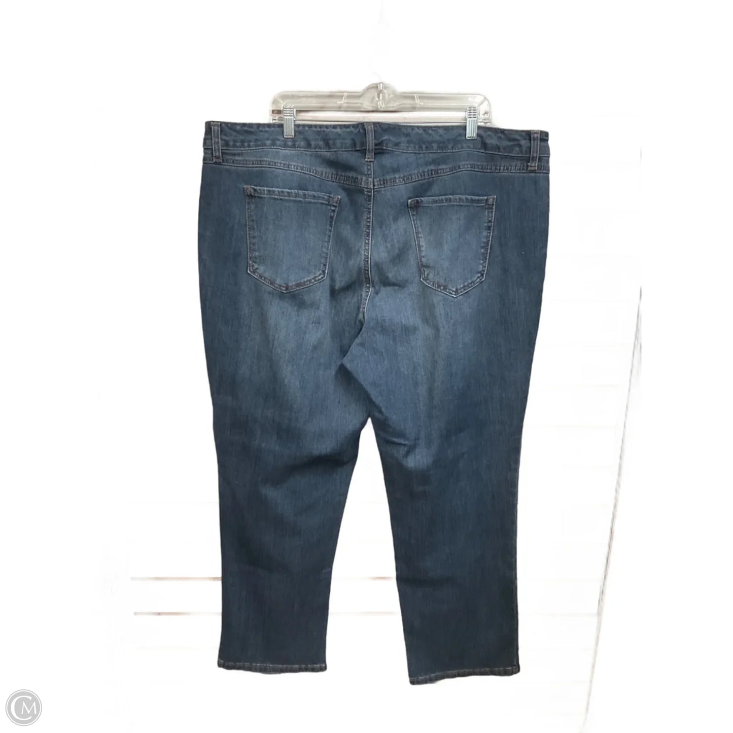 Jeans Straight By Terra & Sky In Blue Denim, Size: 22