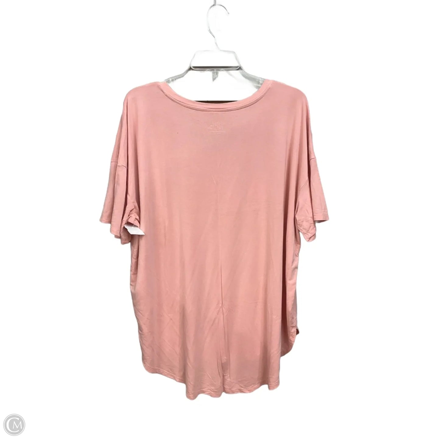 Top Short Sleeve Basic By Time And Tru In Pink, Size: Xl