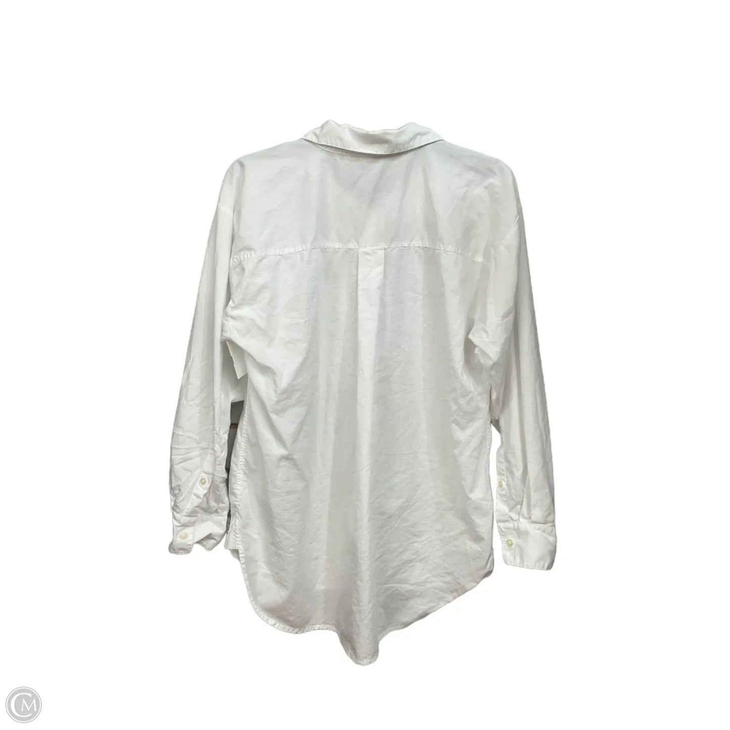 Blouse Long Sleeve By Loft In White, Size: M