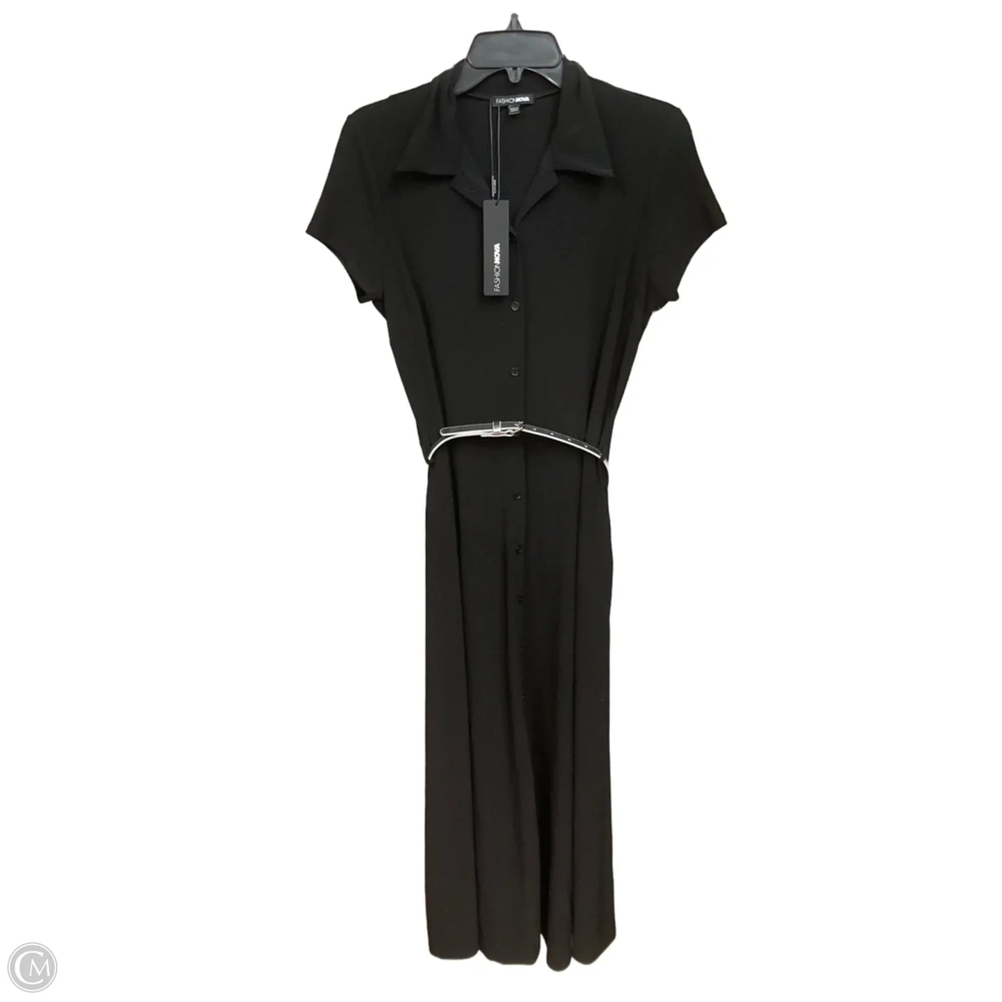 Dress Casual Midi By Fashion Nova In Black, Size: L