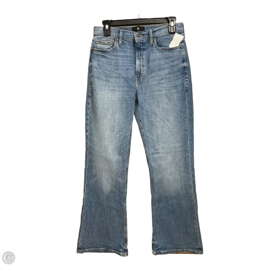 Jeans Flared By Banana Republic In Blue Denim, Size: 4