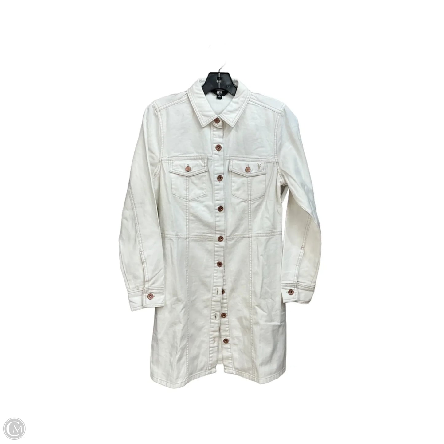 Dress Designer By Frye In Cream Denim, Size: S
