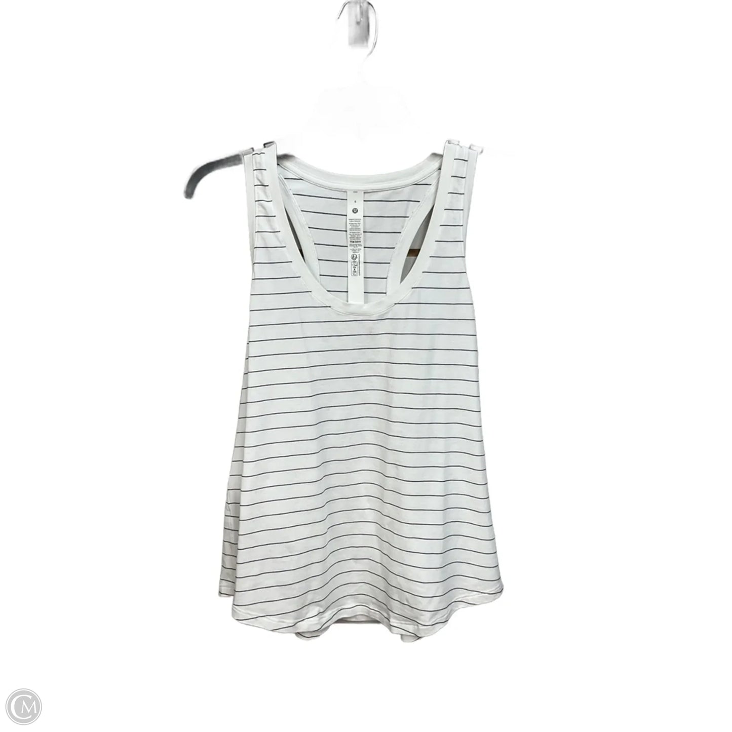 Athletic Tank Top By Lululemon In Striped Pattern, Size: M