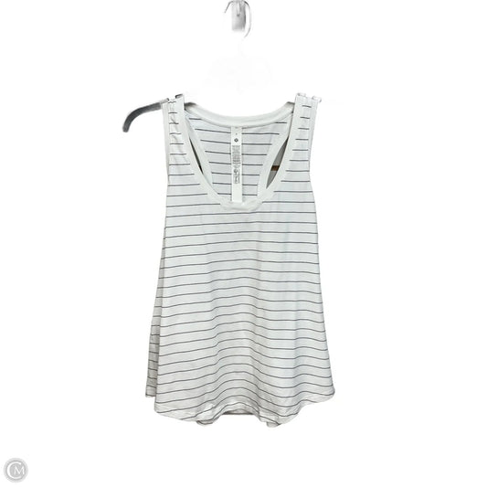Athletic Tank Top By Lululemon In Striped Pattern, Size: M