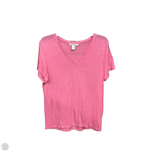 Athletic Top Short Sleeve By Athleta In Pink, Size: M
