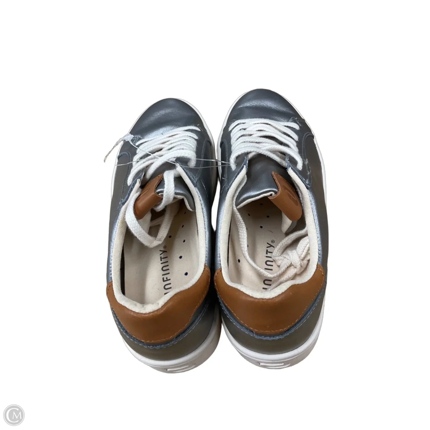 Shoes Sneakers By Infinity In Silver, Size: 7