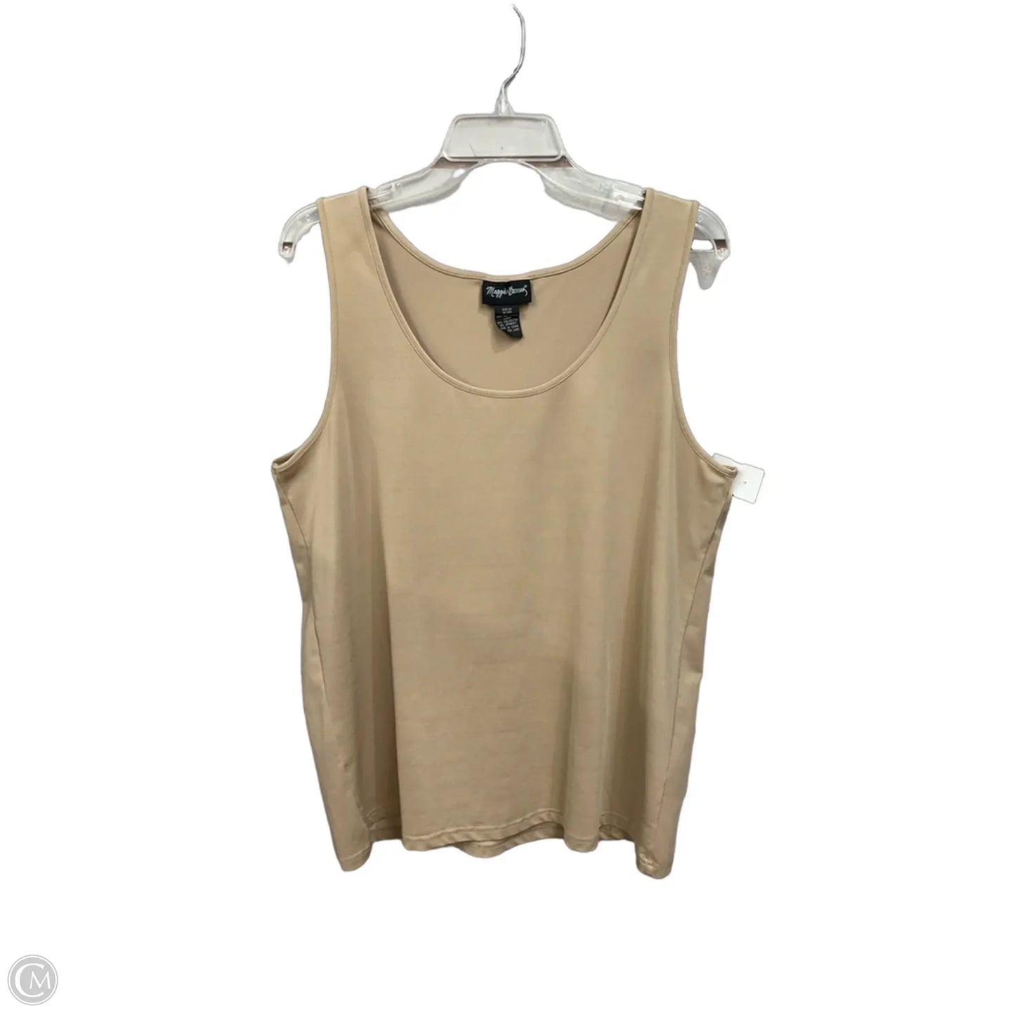 Top Sleeveless Basic By Maggie Barnes In Beige, Size: Xl