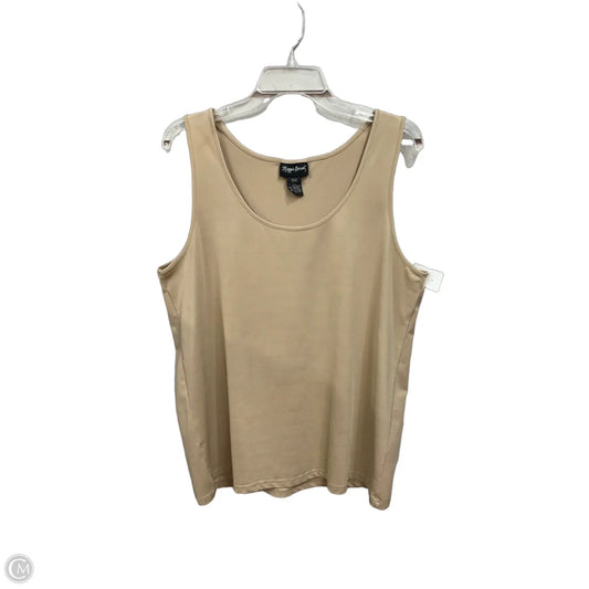 Top Sleeveless Basic By Maggie Barnes In Beige, Size: Xl