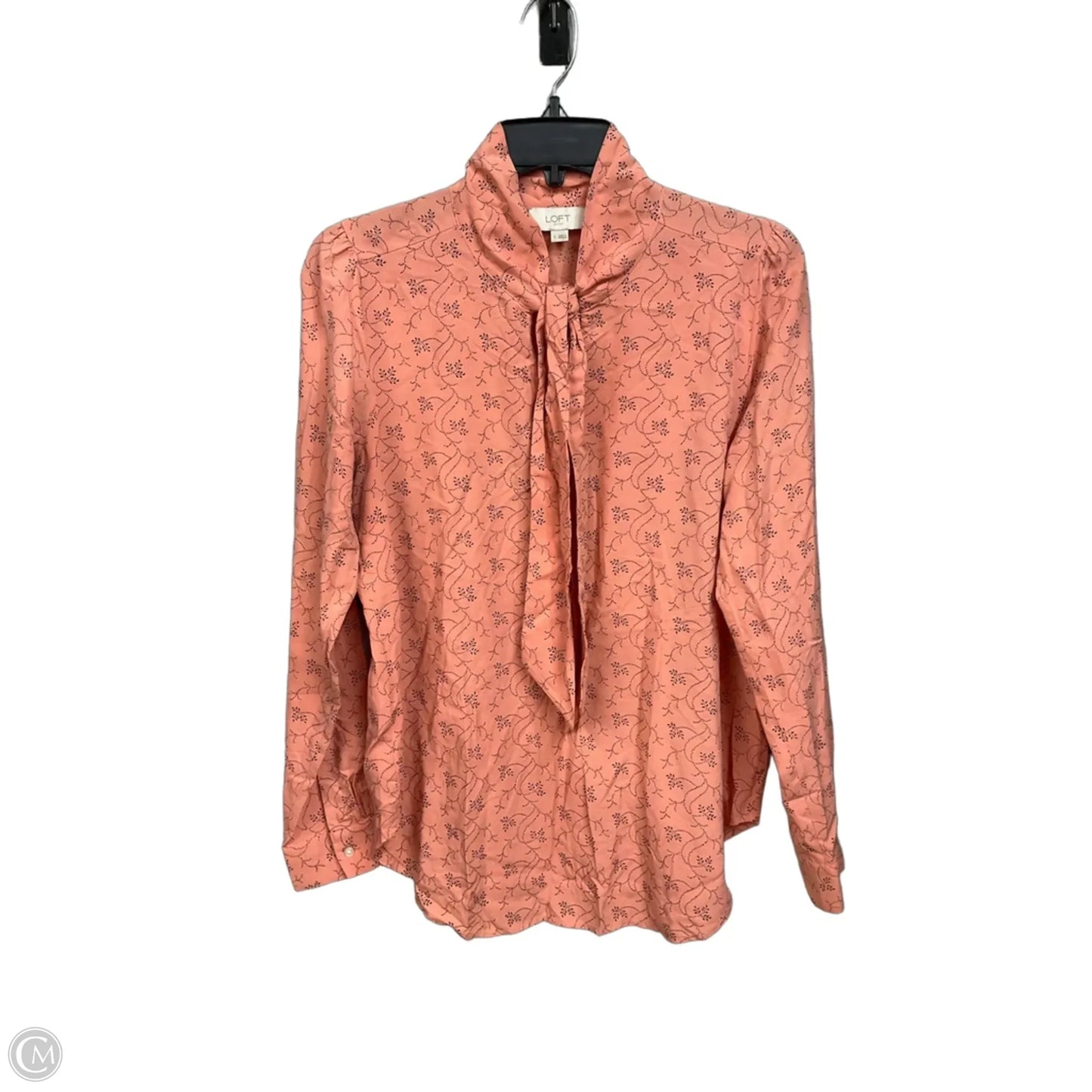 Blouse Long Sleeve By Loft In Peach, Size: S