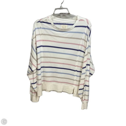 Top Long Sleeve By Thread And Supply In Striped Pattern, Size: M