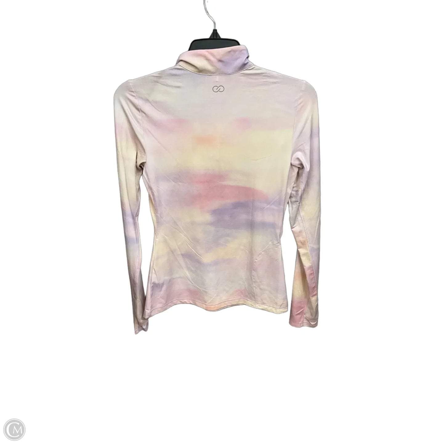 Athletic Top Long Sleeve Collar By Calia In Tie Dye Print, Size: Xs