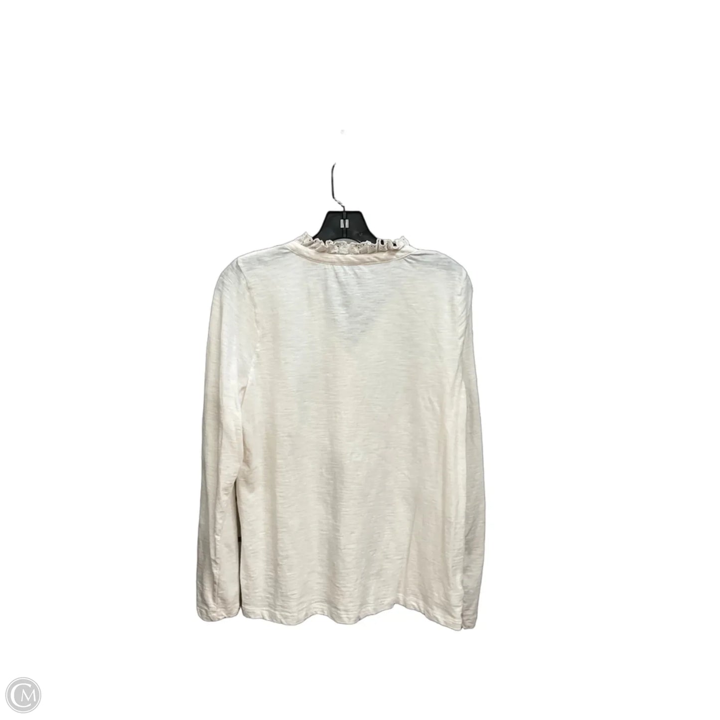 Top Long Sleeve By Loft In Cream, Size: L