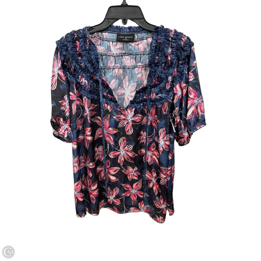 Top Short Sleeve By Lane Bryant In Floral Print, Size: 1x