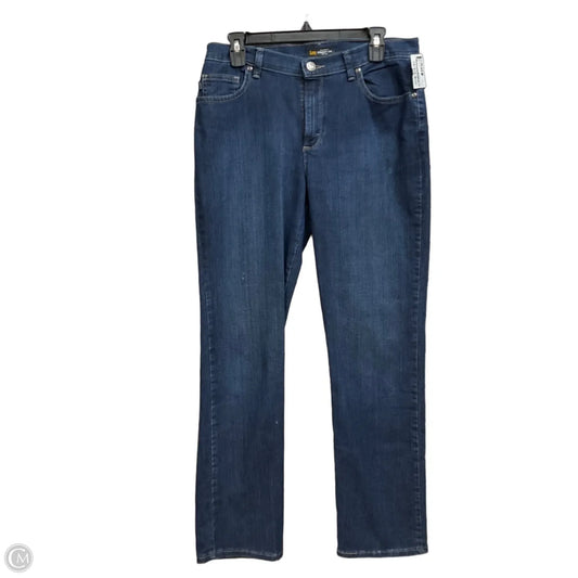 Jeans Straight By Lee In Blue Denim, Size: 10