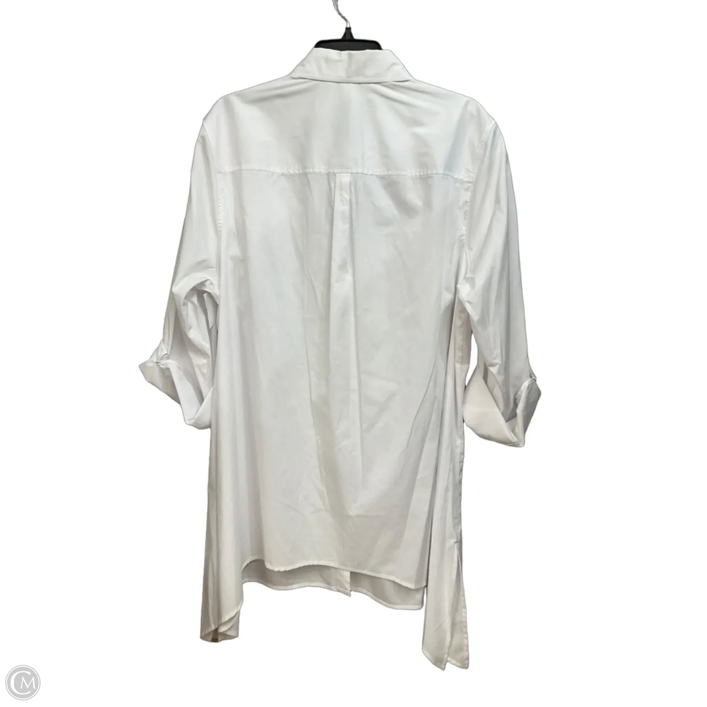 Blouse Long Sleeve By Zac And Rachel In White, Size: 2x
