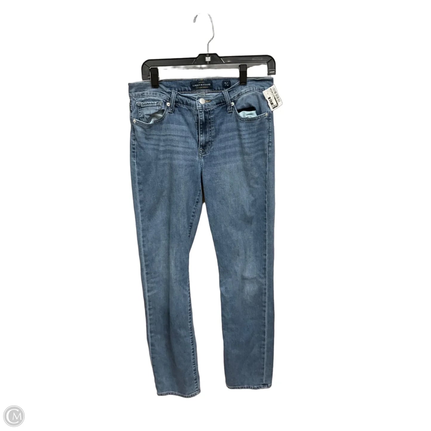 Jeans Straight By Lucky Brand In Blue Denim, Size: 10