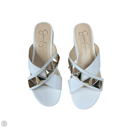 Sandals Flats By Jessica Simpson In White, Size: 7.5